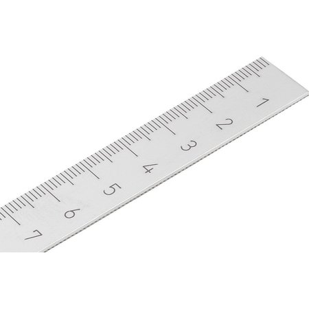 KIPP Scale Self Adhesive, Vertical L=700 15X1, T=1 Mm, Stainless Steel Bright, Zero Point Top, Scale Left K0759.010010X0700